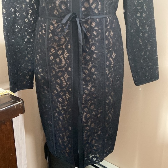 Hoss Intropia - Black Lace Dress Sophisticated & Timeless Size 10 - Picture 9 of 13